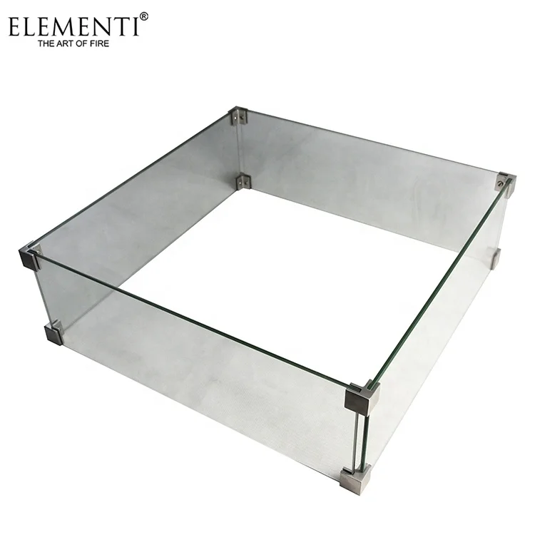 Elementi Outdoor Backyard Square Fire Table Clear Tempered Glass Wind Guard Buy Fire Table Glass Wind Guard Glass Outdoor Fire Pit Fire Table Screen Product On Alibaba Com