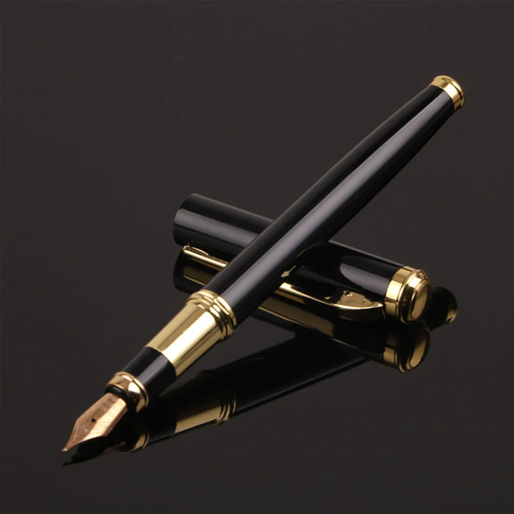 Low Price Luxury Calligraphy Nib Fountain Pen With Metal Brass Stabilo Parker Black Gold Piston Classic Custom Logo