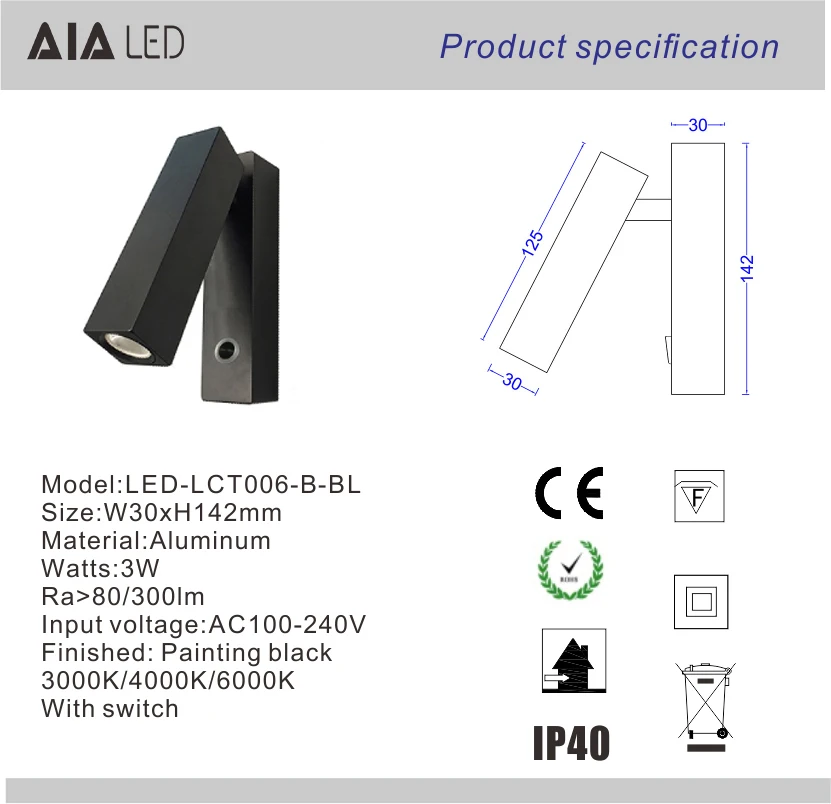 Touch Switch Dimmable Led Bed Headboard Reading Light 3W USB Led Bed Head Reading Light Flexible Led Reading Light 12v