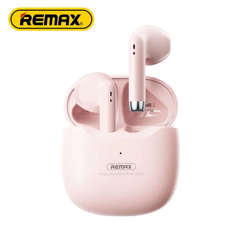 Remax TWS-19 Mobile Headset Phone Mini Digital Display Tws Bluetooth  Wireless Earbuds Pink Sport Headphones Gaming Earphones