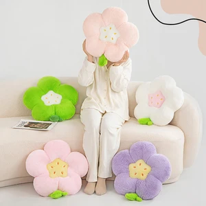 New Sun Flower Cushion Flower Pillow Plush Kawaii Pillows Car Office Chair Stuffed Mat Home Bedroom Decor