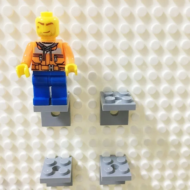 Wholesale Plastic Diy Action Figure Stand Moc Building Block 3956 2x2 Bracket Mini Figure