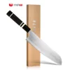 Couteau Santoku noir à dos 2 courbes