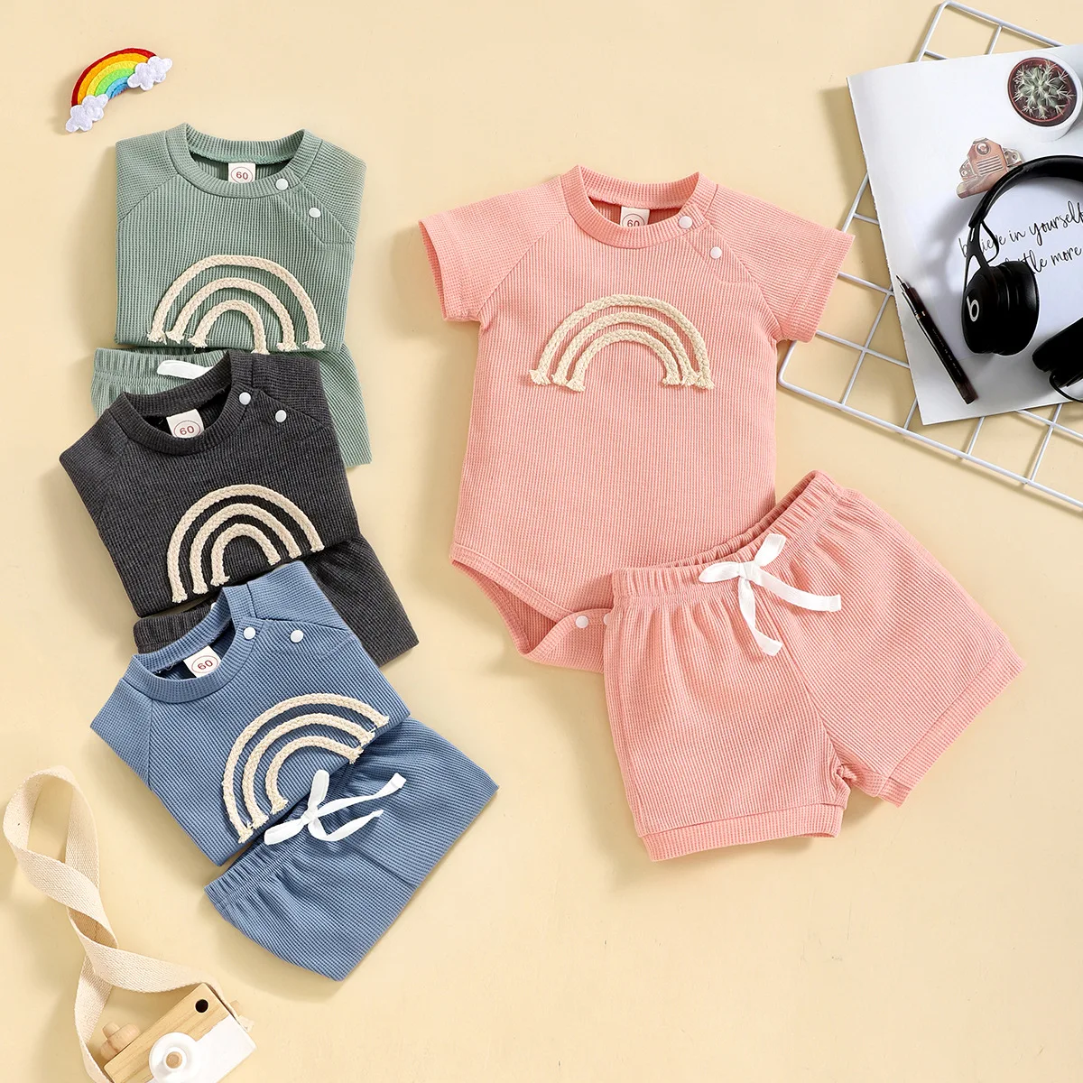 2 Pcs Newborn Summer Outfits Baby 