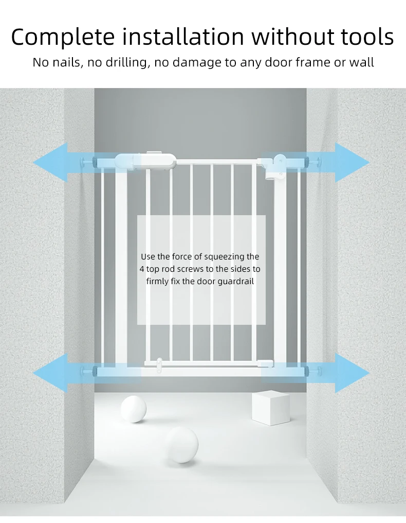 Baby Gate For Doorways And Stairs Wide Walk Thru Baby Safety Gate Easy