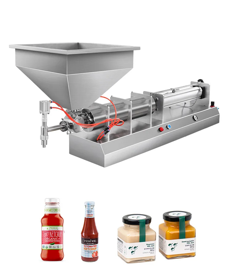10-5000ml Stainless Steel Single Nozzle Semi-automatic Paste Factory Commercial Honey Jam Olive Oil Filling Machine manufacture