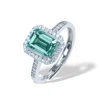 Vivid green emerald cut