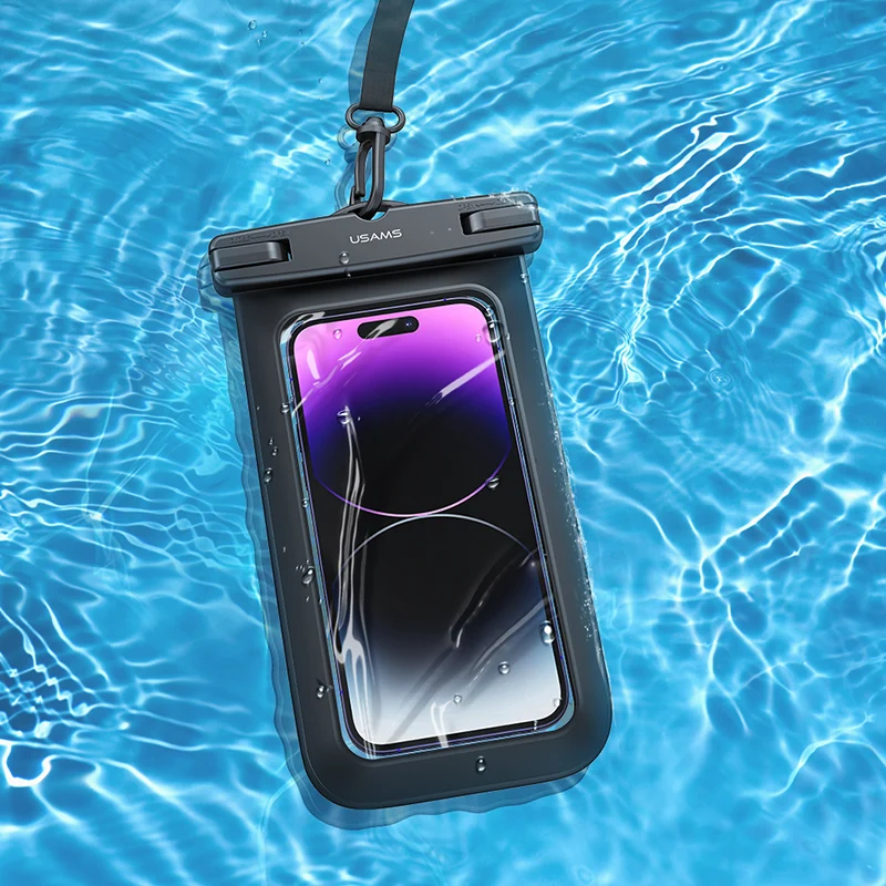 Usams Yd012 Waterproof Pouch Mobile Phone Case Dry Bag Outdoor Swimming 6.7 Inch Waterproof Bag