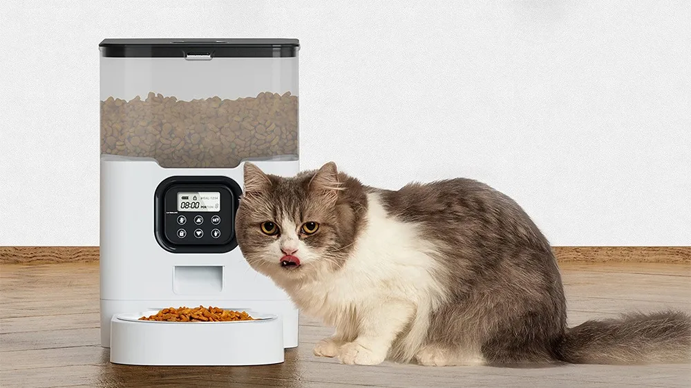 4l Automatic Dog Feeder App Smart Cat Feeder Slow Food Dispenser Wifi