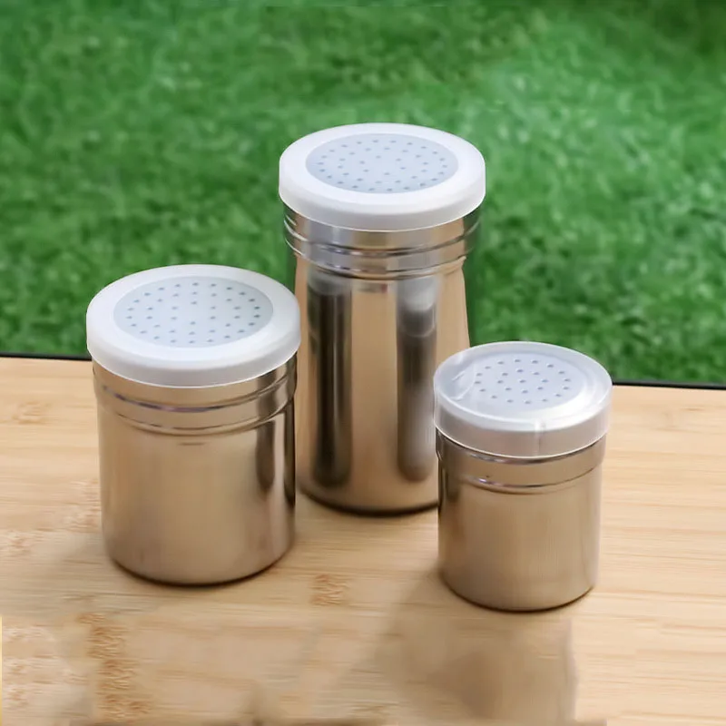 Customized Outdoor Stainless Steel Magnetic Seasoning Jar Metal Pepper Shaker for BBQ Rotisserie Seasoning Bottle factory