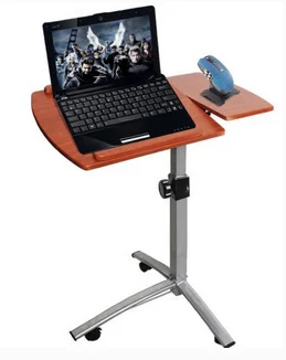 360 Degrees Rotating Desktop Adjustable Laptop Desk Simple Portable Desktop Simple Portable Computer Standing Desk with Wheels