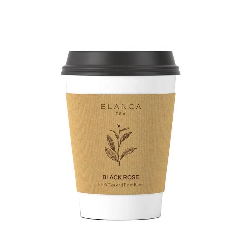 XYA High quality 8oz/12oz/16oz/20oz disposable hot drink coffee paper cup with lid and sleeve