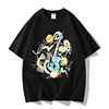 Black Funny Guitar Graphic Tee Shirt 7