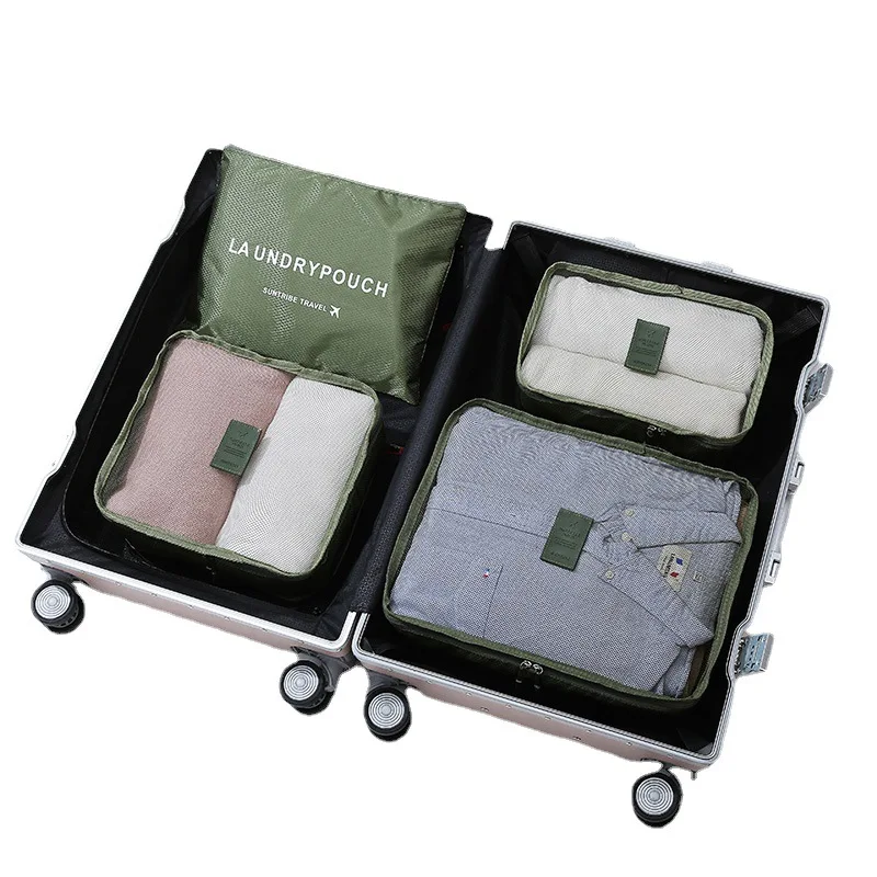 Travel Bags Travel Accessories 4 Set Compression Mesh  Luggage Packing Cubes Laundry Pouch