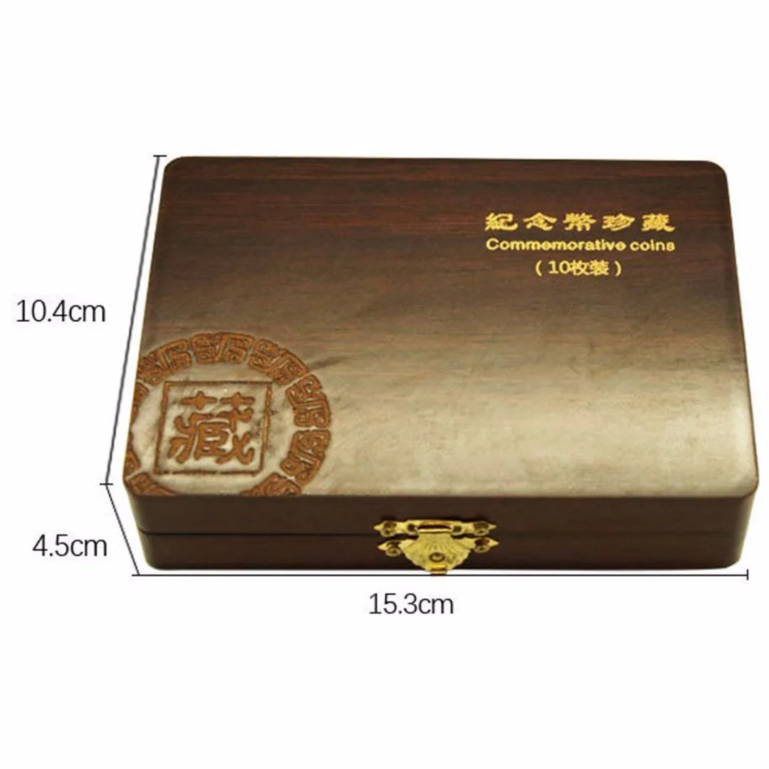 Custom Painted Commemorative Coin Display Storage Wooden Box Coin ...