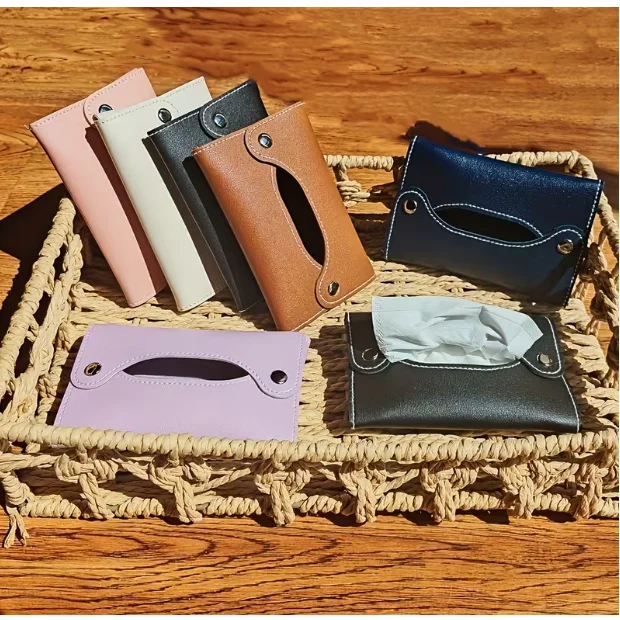 RTS Pocket Tissue Cover - Reusable Leather Tissue Pouch