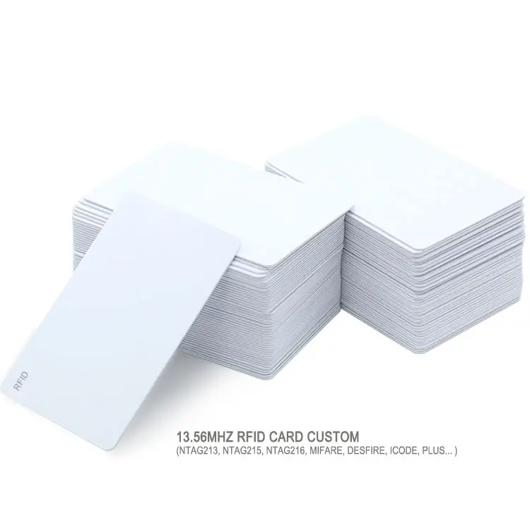 RFID PVC Card Ntag213 215 13.56 mhz Smart Chip Blank Black Transparent Inkjet Printable NFC Card for Business Hotel Door Lock