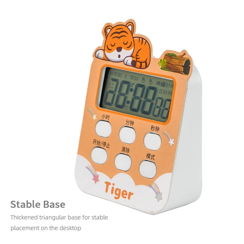 Cute Timer Children Students Homework Self-Discipline Alarm Clock Reminder Kitchen Stopwatch Time Management Countdown Timer