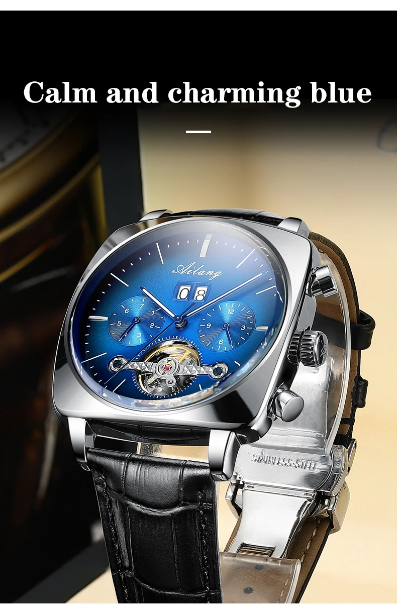 Ailang 8655 Square Case Men Mechanical 