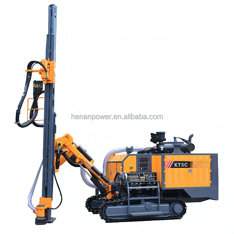 KT5C Portable Crawler Mounted Drilling Rig for Quarry Rock Blasting Geological Mine Blasting Drilling Machine