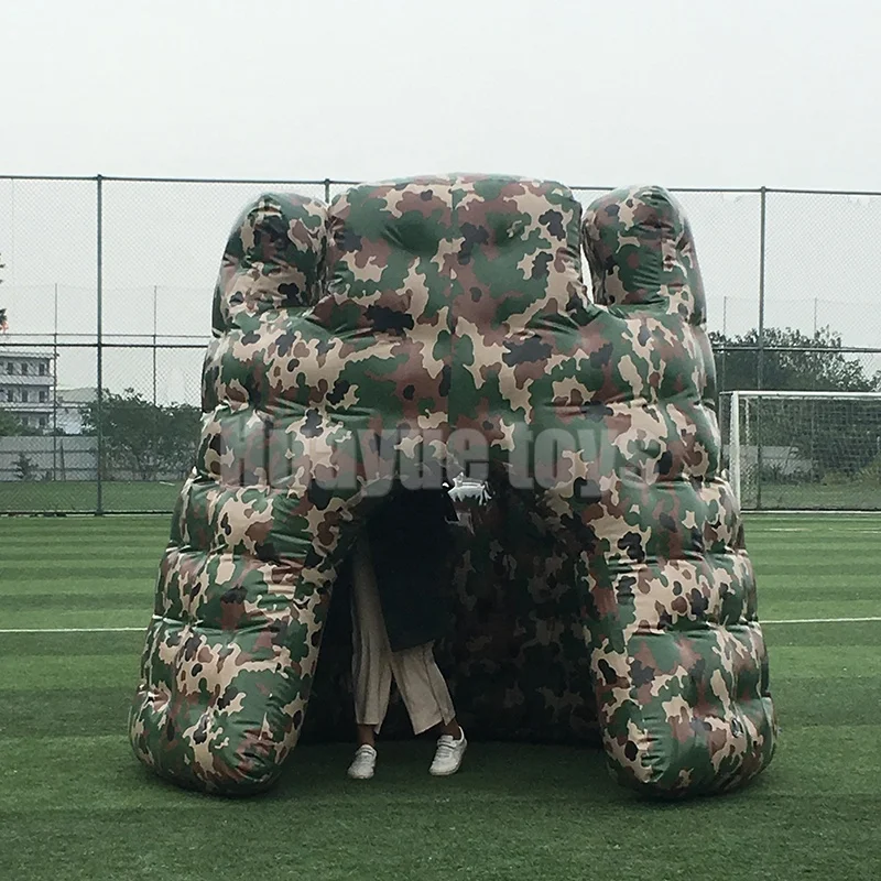 カモフラージュインフレータブルペイントボールバンカーチーム