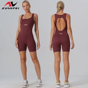 Latest Summer Sexy Short Jumpsuit Women for Fitness High Elastic Workout One Piece Workout Jumpsuit