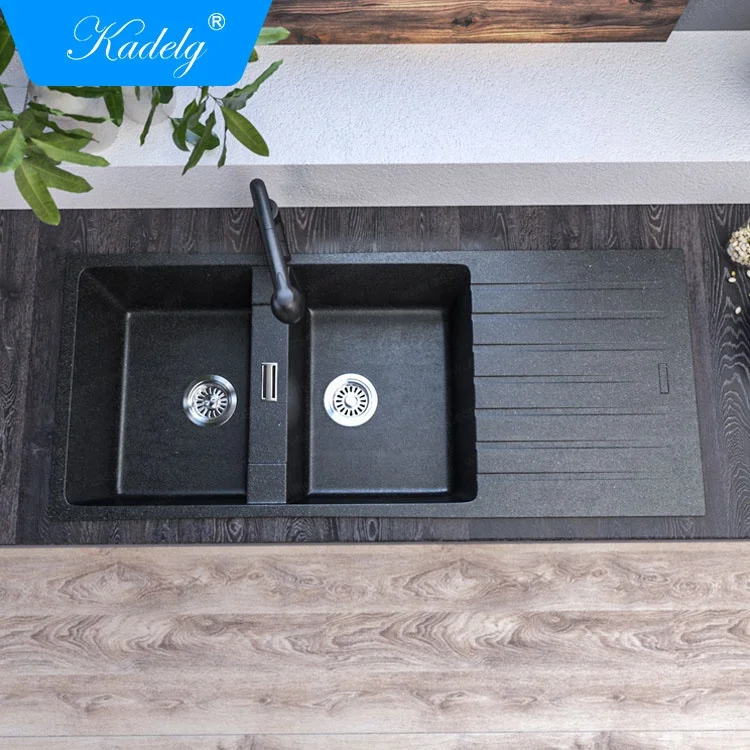 Style Rectangular New Modern Wash Basin Kitchen Sink With Drain Board