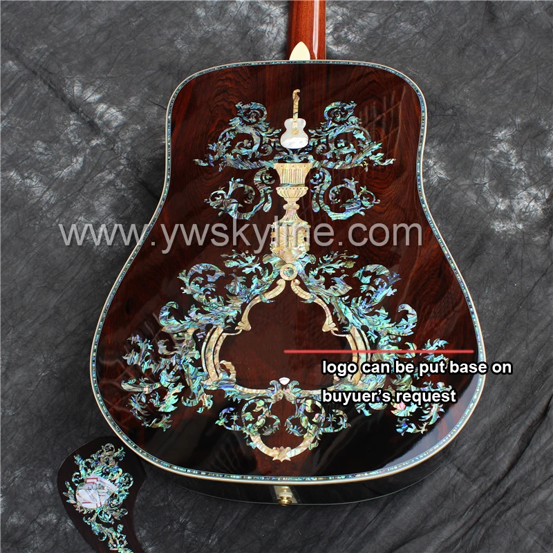 Guitare Folk OM avec accoudoirs, matériau composite, bois de rose indien,  panneau en épicéa, fabriqué à la main - AliExpress