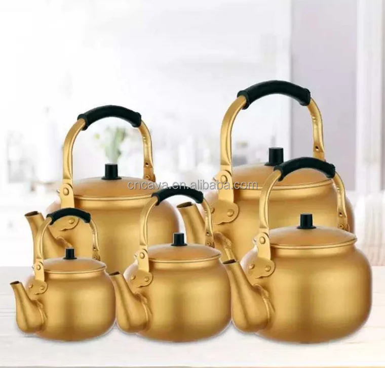 2L/3L Yellow Aluminum Teapot Lightly Boil Water Pot Korean Rice Jug  Household Gas Kettle Warm Jug With Minor Flaws