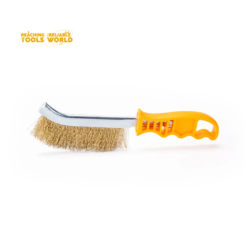 DingQi 230MM High Quality Wire Knife Brush with Plastic Handle for Polishing Metal