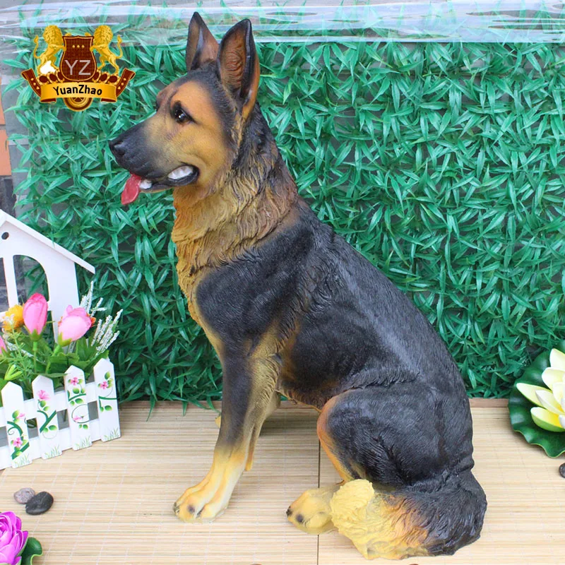 Blumentopf In Form Eines Deutschen Schäferhunds – Süße Hunde-Dekoration Für Garten, Terrasse Oder Wohnzimmer, Ca. 34 Cm Hoch