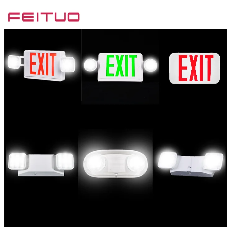 FEITUO High Brightness JELEX2RM UL Listed Acrylic LED Arabic Exit Sign Light for Commercial Building Safety and Evacuation