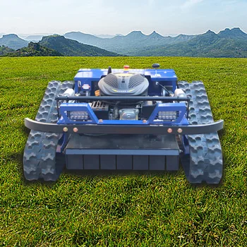 Remote Control Agricultural RC Lawn Mower 550mm Rubber Tracks Industrial Gasoline CE EPA Certification Grass Box