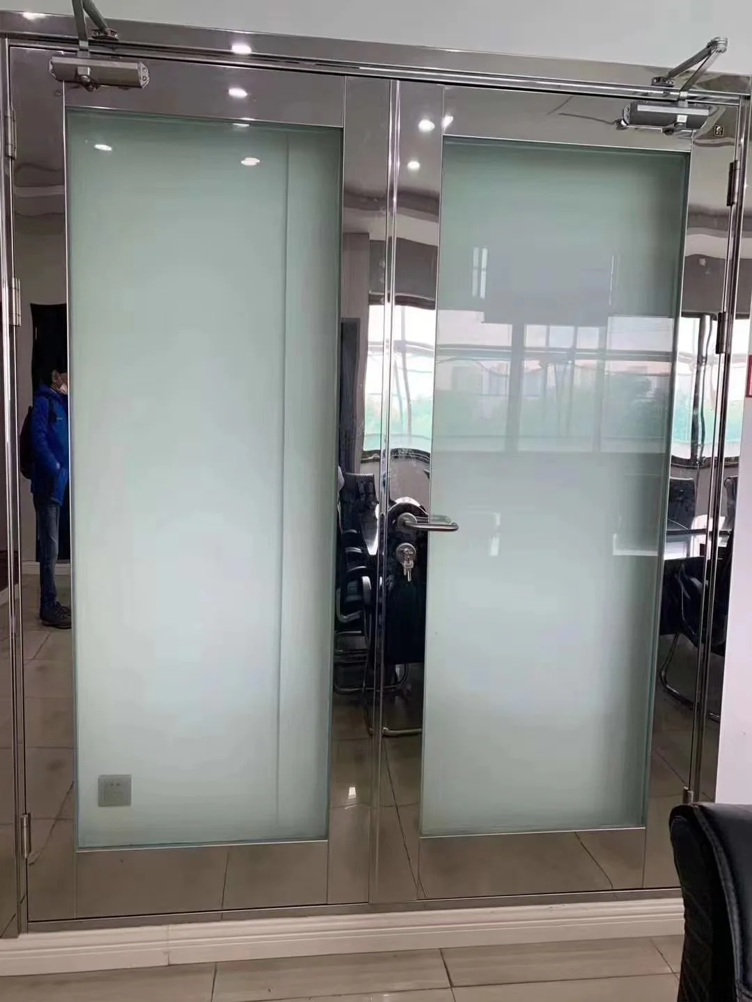 2 Hour Fire Rated Steel Door,Double Leaf Fire Door With Glass - Buy ...