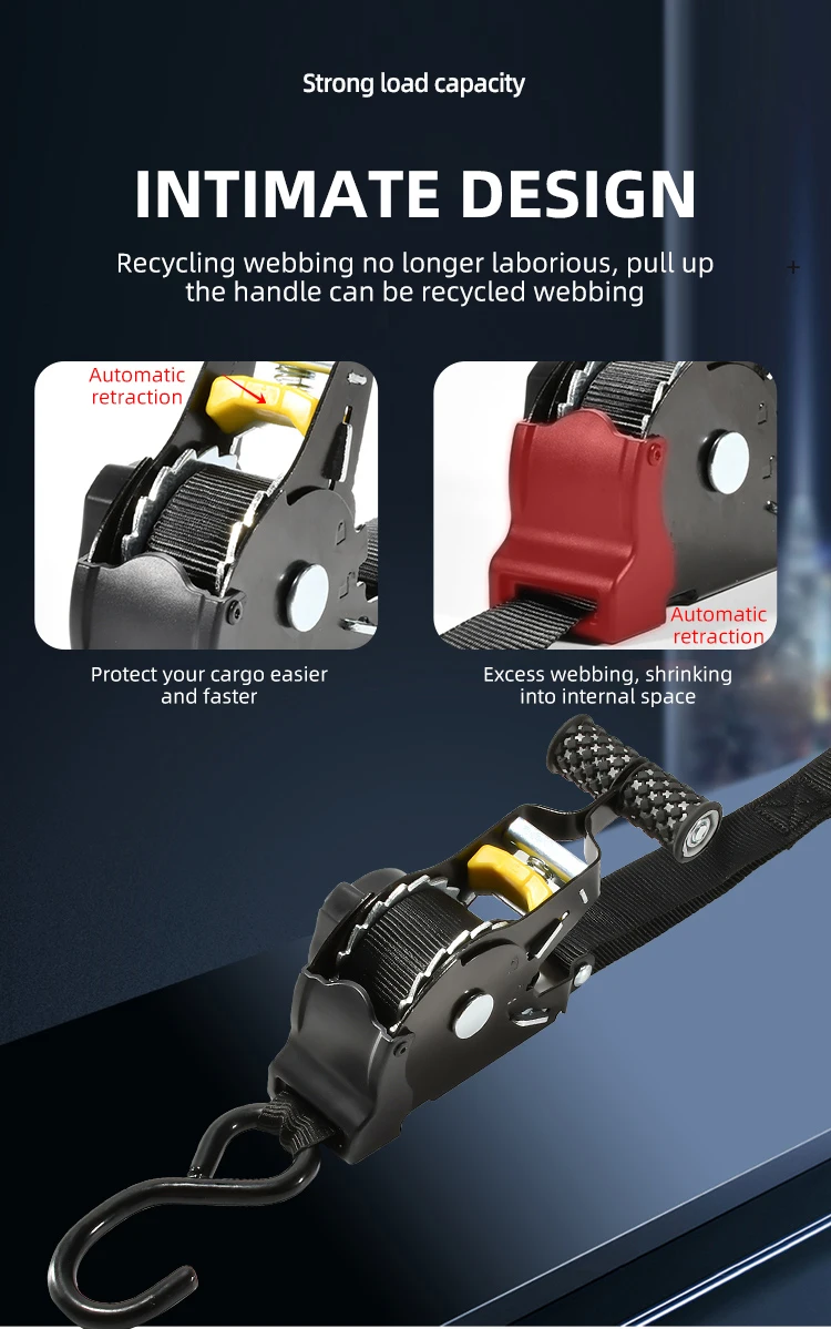 Double-hook barbed wire tensioner complete set of cargo securing straps wholesale price container cargo binding straps