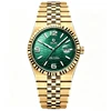 All gold green face
