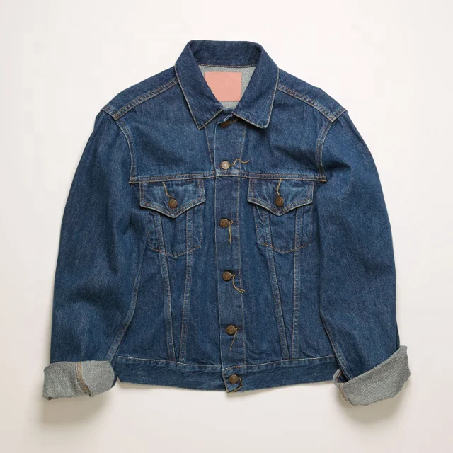 Tongrui Jackette for Men Winter Factory Wholesale Chaquetas Hombre Ripped Dark  Blue Denim Jean Jaket Washed Men's Jackets