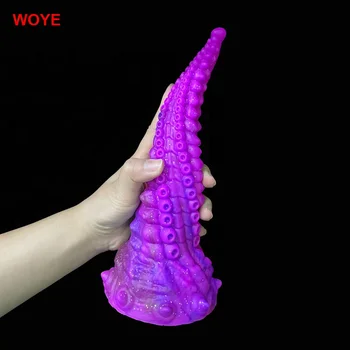 Flexibility Soft Silicone monster Anal Plug Luminous Glow Colorful dysmorphism Anal Plug for Women men Adult Sex Toys