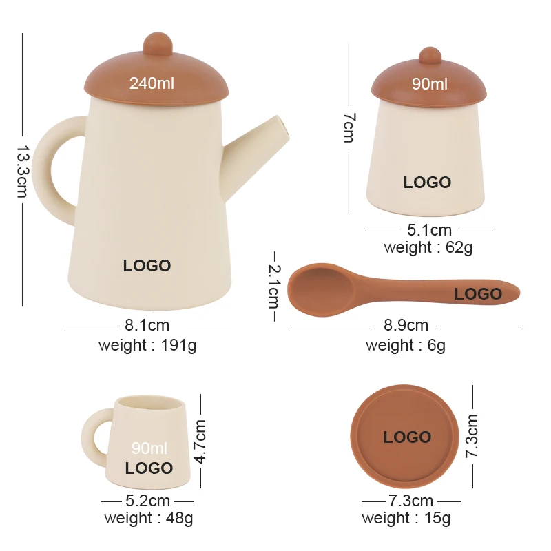 Оптовая продажа с завода, силиконовая чайная чашка без бисфенола А, кухонные наборы, игрушки для пищевых продуктов, Детские кухонные игрушки для детей
