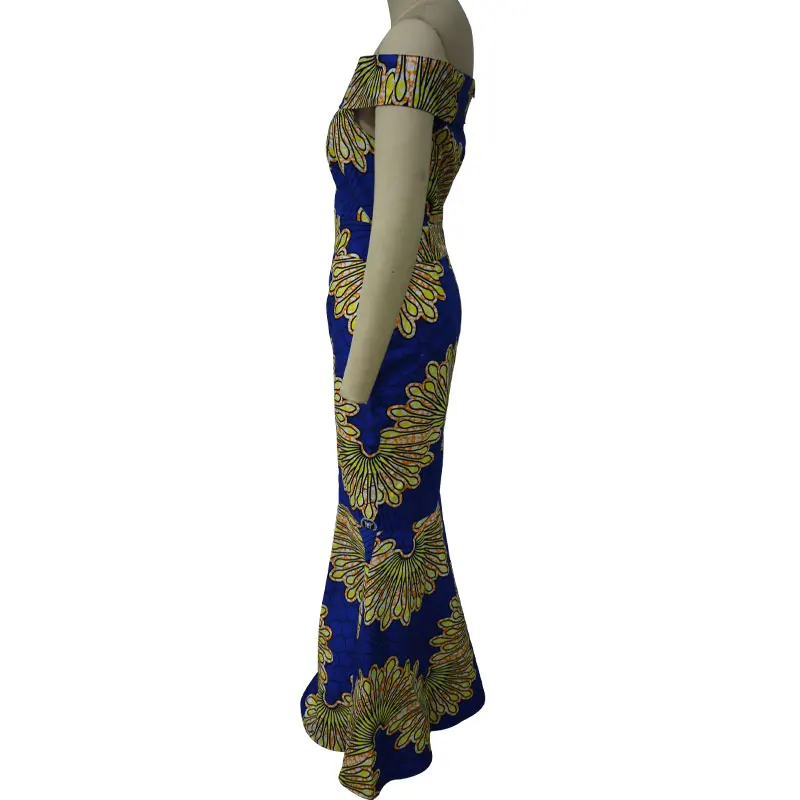 Пользовательский Африканский принт женские Дашики гофрированные макси платья в африканском стиле 100% хлопок оптовая продажа одежда оверсайз