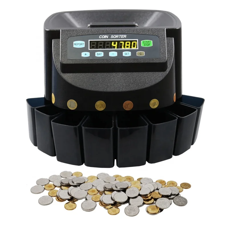 CS-5502-3 High-Speed Coin Counter Sorter Portable Plastic Bank Machine Precision Coin Counting Machine