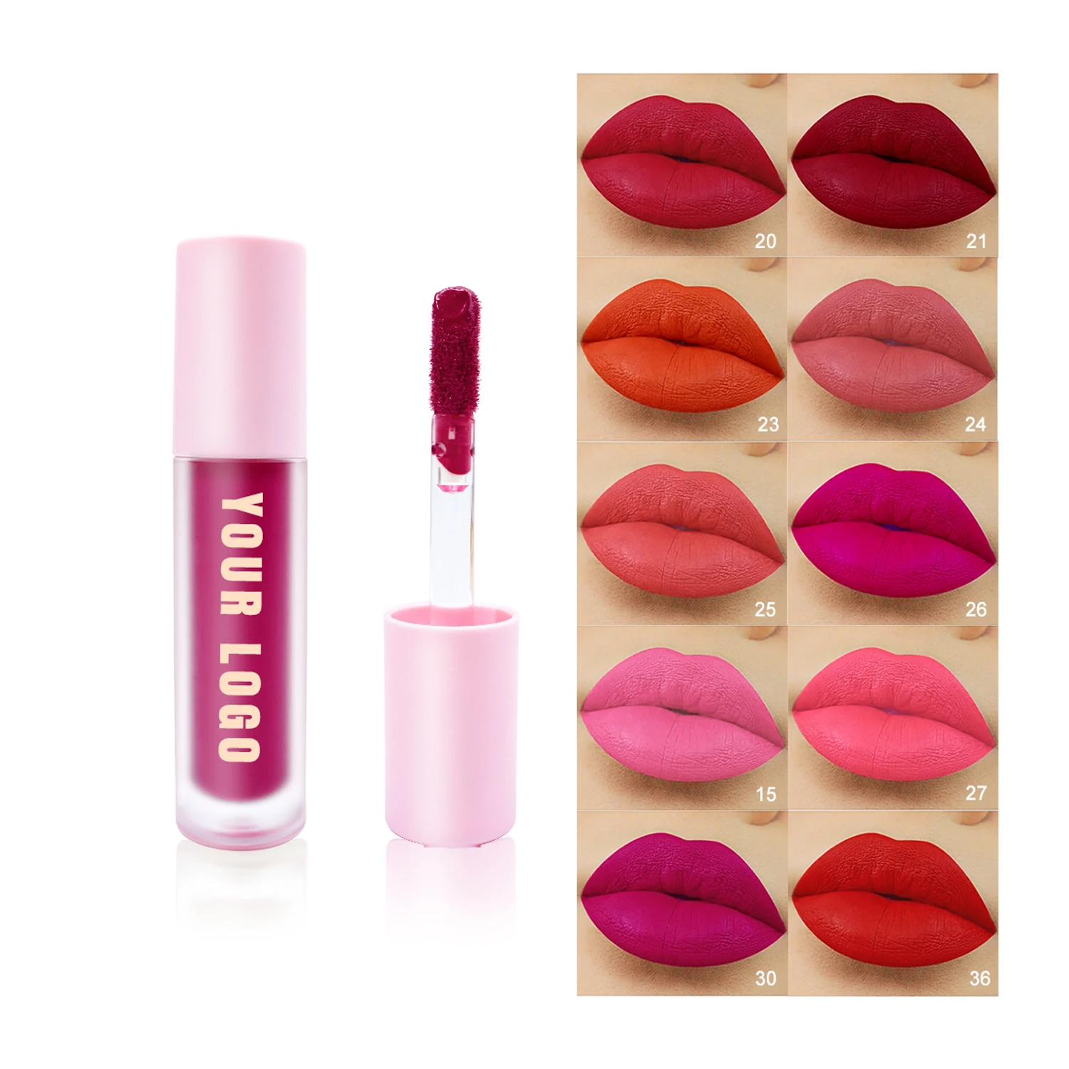 Custom Logo Factory Wholesale Vegan Velvet Lip Gloss Waterproof Long Lasting Matte Nude Liquid Lipstick Private Label