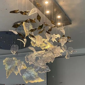ECOJAS New Modern Style Product Handcrafted Maple Glass Chandelier for Restaurant Hotel Villa Any Places You Want
