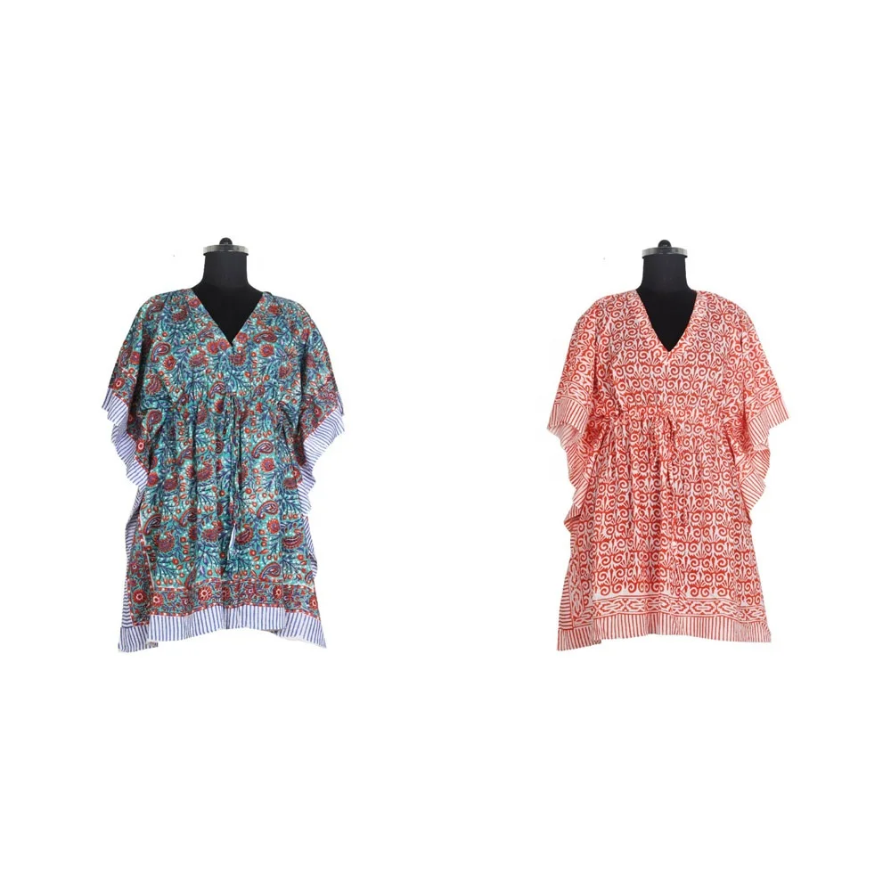 Vestido Largo De Algodón Para Mujer,Caftán Corto Formal,Arte  Indio,Africano,Venta Al Por Mayor,Oem - Buy Corta De Algodón Kaftan,De  Algodón De Las Señoras Kaftan Corto,Señoras Con Cuello En V De Algodón Kaftan  Corto