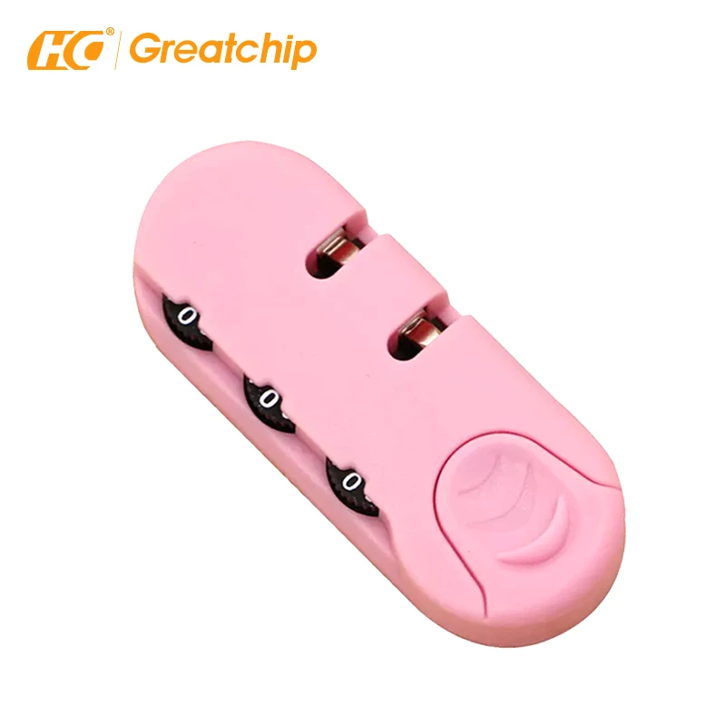 Plastic Security Resettable 3 Digit Dial Combination Travel Luggage Lock