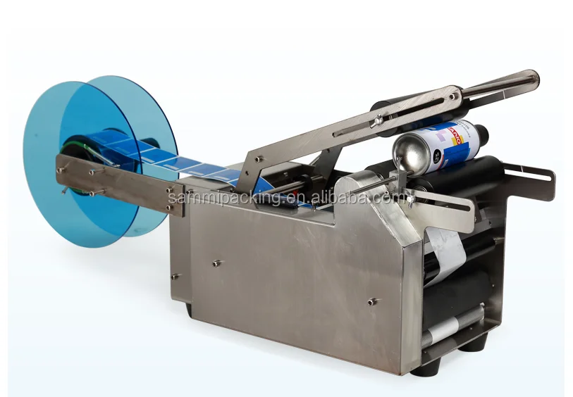 220V Semi-Automatic Round Bottle Labeling Machine with 25-50 piece/minutes Efficiency for 15-120 mm Diameter Bottles