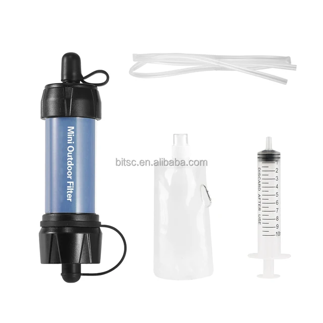 Portable Mini Drinking Water Filter Life Straw Hiking Camping 5000L Water Filter or Purifier Outdoor Emergency Survival Kit