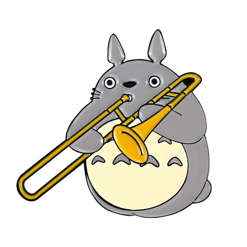 Custom Cartoon Music Instrument Enamel Pins - Saxophone, Cello
