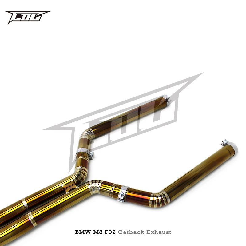 Bmw M4 マフラー(新品)Boska 電子バルブ付き キャットバックマフラー Boska チタン製キャットバックエキゾーストマフラーバルブ付き カー