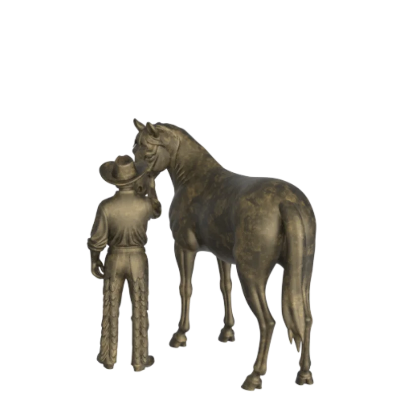 OEM figurica kauboya sa konjem, kineski rukotvorine, velesprodaja, prilagođena figurica